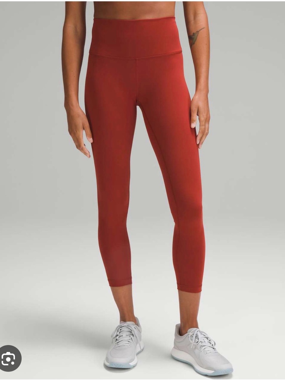 lululemon athletica Wunder Train High-Waist 7/8 Leggings in Rust